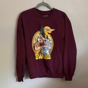Star Wars Ewoks Maroon Sweater size small